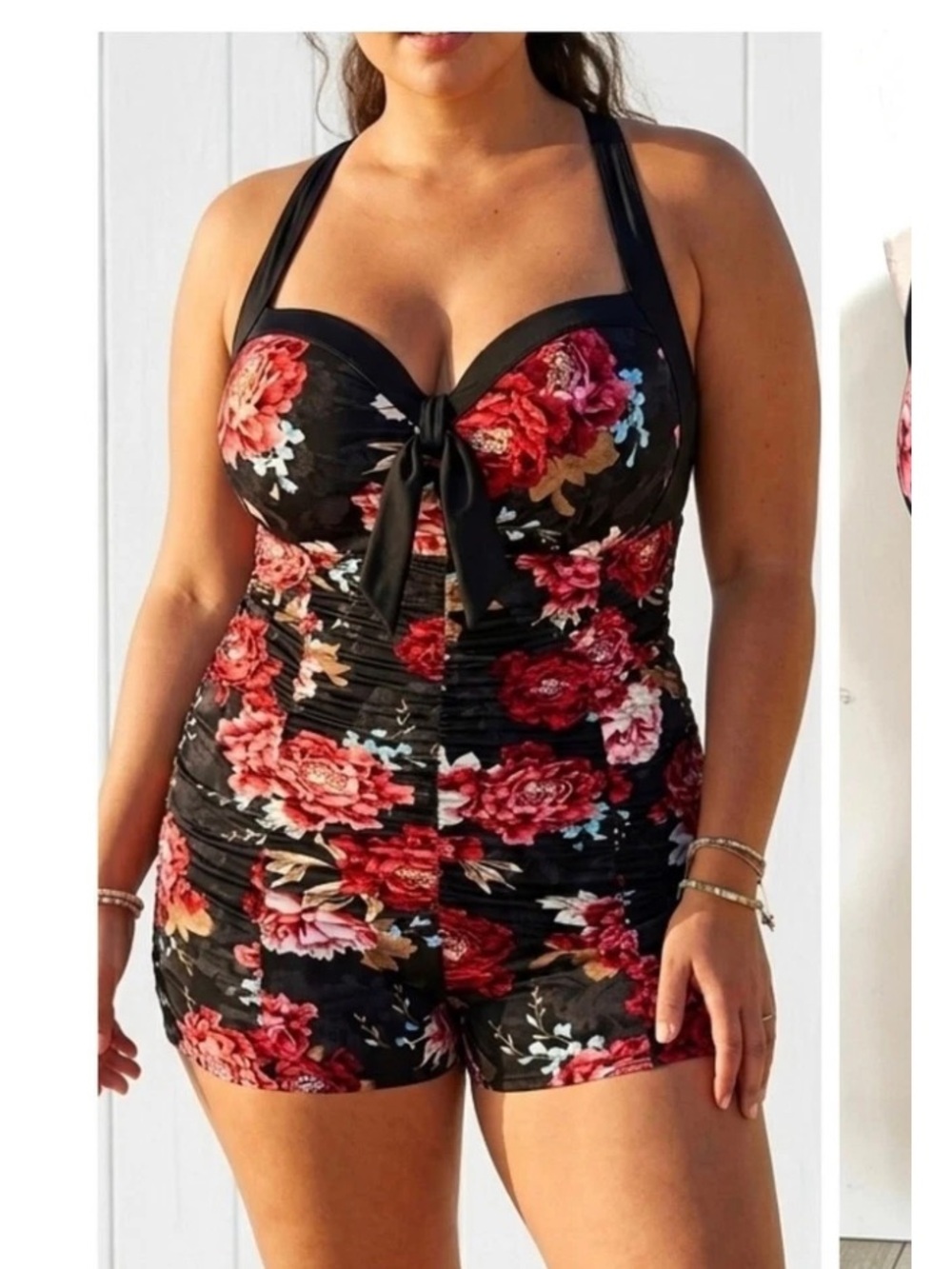 NWT Torrid One Piece Push Up Swim Romper